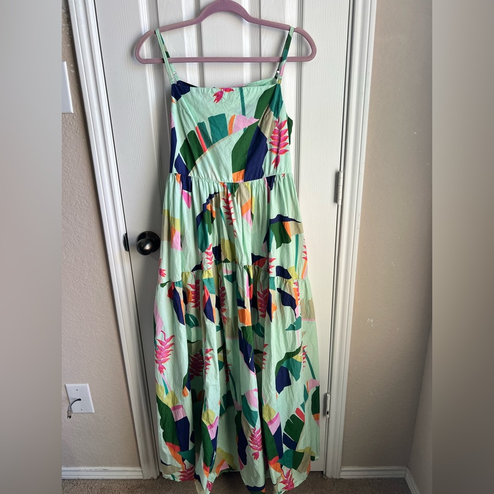 FARM Rio x Anthropologie Tie Back Maxi Dress